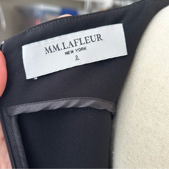 M.M. Lafleur Sz 2 The Sarah Crepe Black Sheath Dress - Picture 8 of 9
